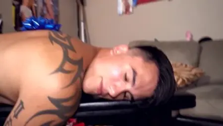 Dick Dorm - Athletic Rico Mendiola bondage in public