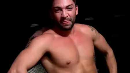 FetishMen - Beautiful Dominic hard cumshot after interview