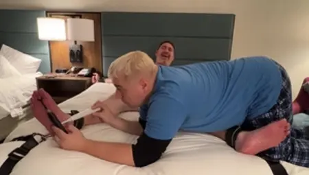 TicklishChubs: Tickle in hotel with pretty bear Matt