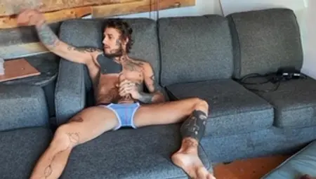 MEN - Solo inked masturbation