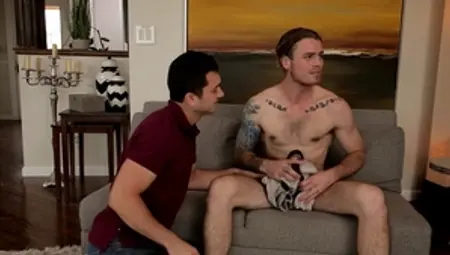 Next Door Raw: Athletic & pierced boyfriend masturbation
