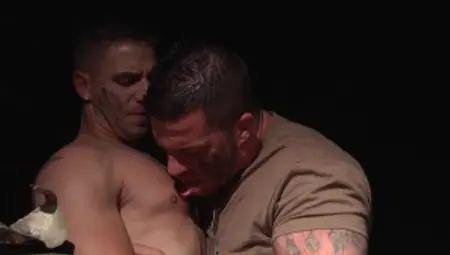 DrillMyHole: Rough hard pounding next to athletic military guy