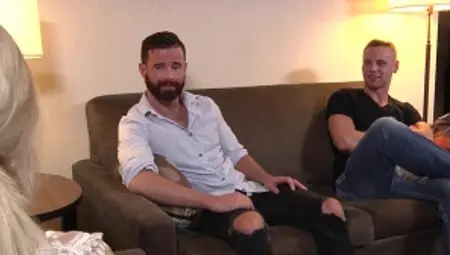 Str8ToGay - Hairy american twink boy playing with big dick guy