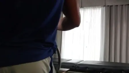 Drill My Hole: Athletic hunk gets a buzz out of nailing