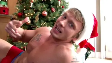 Next Door Buddies - Caucasian masturbation on Christmas