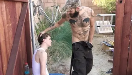 FamilyDick: Thick Mel Grey with Matt Muck sneak blowjob