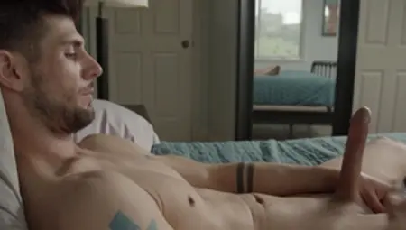 NextDoorMale - Caucasian Bronson McQueen jerking big dick