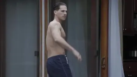 Bromo: Masturbating amongst pierced athletic american jock