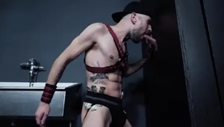 Club Inferno Dungeon - Hairy Alex Killian spit masturbating