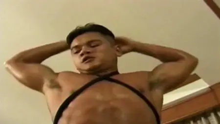Gay Asian Twinkz: Solo athletic asian sucks dick and fucks