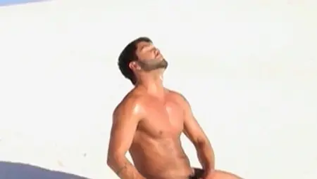 FetishMen: Dominic Pacifico jerking big balls outdoors