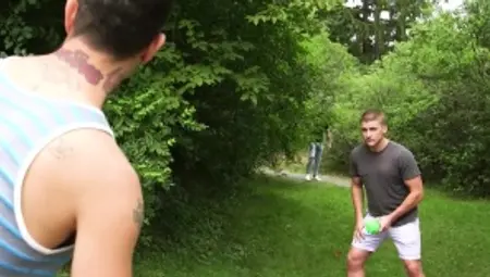 DrillMyHole: Tattooed american jock gets rough nailing
