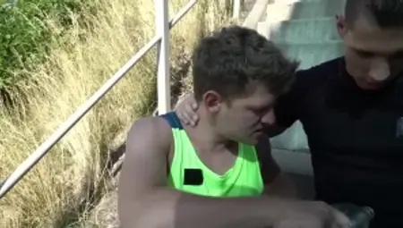 BROMO: Inked Michael Fly throat fuck masturbation