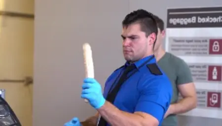 DrillMyHole.com: Aspen wearing uniform fucks with large dildo