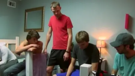 DickDorm.com - Teen Josh Alexander wearing dress handjob