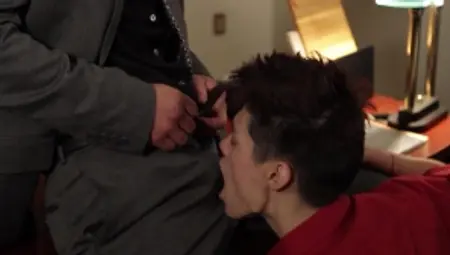 TheGayOffice - Gagging with teen Alec Raven Grey
