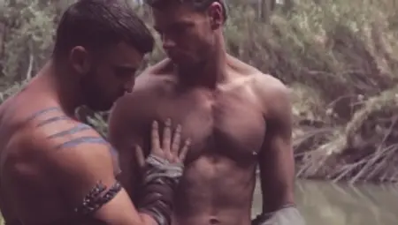 DrillMyHole.com: Throat fucking outdoors next to athletic gay