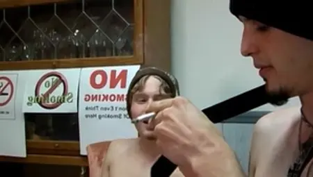 Boys-Smoking.com - Super hot straight guy hard stroking