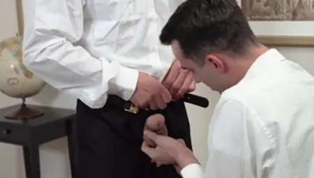 Missionary Boys: Thick Shaft Sliding Between Dudley's Lips