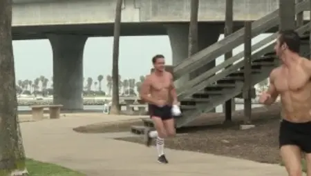 BROMO.com: Muscled and inked hunk rough butt fuck