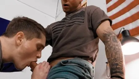 Activeduty - Hardcore sex & tattooed brunette